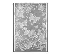 Janasiba Cartella per goffratura 3D, modello in goffratura con petali strutturati e farfalle, per creare biglietti, scrapbooking e carta