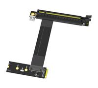 Janasiba Cavo riser M.2 NVME a PCIE X16 Adattatore Grafica Prolunga 90 Grafica PCI Express 3.0 16X a M Key Riser Cavo A