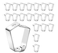 Janasiba Confezione da 20 ganci regolabili per appendere immagini, ganci a binario per sistemi di sospensione e altri sistemi di visualizzazione di immagini