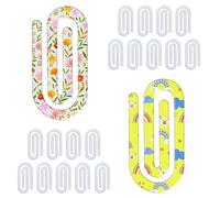 Janasiba Confezione da 20 graffette a sublimazione in acrilico, 10,2 x 5,1 cm, clip jumbo a sublimazione per ufficio, casa, scuola, fai da te