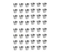 Janasiba Confezione da 48 tazze di salsa condimento in acciaio inox, tazza di salsa salsa, ramekin spezie tazza porzioni