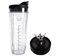 Janasiba Coperchio e tazza da 32 once e lama da 7 pinne per compatibile con Auto IQ 1000 W mixer accessori parti accessori BL482