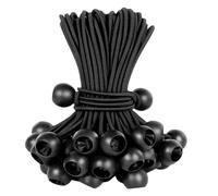 Janasiba Corda nera con palla, resistente, per esterni, con palla, per riparo, , , 60 pezzi