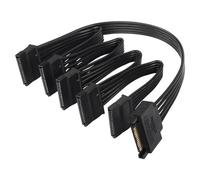 Janasiba Distributore di alimentazione SATA a 15 pin 1 su 5 per dischi rigidi HDD, SSD, di alimentazione, prolunga, di espansione del disco