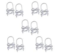 Janasiba Doppia antenna morsetto a V staffa staffa U bullone tubo hardware 10 set per antenna WLAN, antenna TV