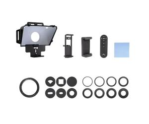 Janasiba F8 - Teleprompter universale per tablet, laptop, smartphone e fotocamere per streaming live e registrazione con grande schermo