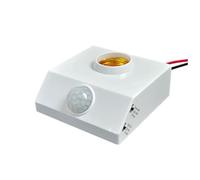 Janasiba Portalampada , sensore a infrarossi PIR per il corpo umano, portalampada 220 V, con interruttore di regolazione, rilevatore di movimento, base lampada, durevole, facile da installare