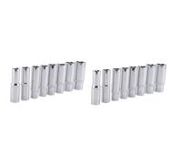 Janasiba Professionale 16 Pezzi 3/8 Azionamento Boccola Set Metrico, 10 A 19 mm