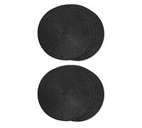 Janasiba Rotondo Intrecciato Set Di 12 Tavoli Set Per Tavoli Da Pranzo Tessuto Lavabile Antiscivolo Set Da Tavolo 15 Halloween Nero