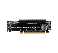 Janasiba Scheda splitter PCIe X16 a X8+X4+X4 PCIE X16 a M.2 NVME adattatore Supporta SSD 2280/2260/2242/2230