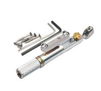 Janasiba Sella Headless Chitarra Elettrica Bridge Supporto Corde con Chiave per Chitarra Elettrica Headless Argento