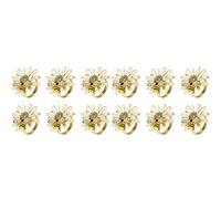 Janasiba Set di 12 margherite girasole tovaglioli anelli, ape dorata tovaglioli anello titolare per formale o decorazione tavolo da pranzo