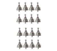 Janasiba Set di 16 alberi di Natale per matrimoni, Ringraziamento, riunioni di famiglia, feste di compleanno (argento)