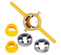 Janasiba Set di 6 utensili per filettatura in PVC, set di attrezzi sanitari, riutilizzabili, rotondi, in PVC, con matrici da 1/2