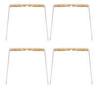 Janasiba Set di 8 canne desiderabili in rame, come strumento per indovini, con manici in legno naturale