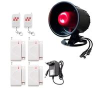 Janasiba Sirena di Allarme 433MHz Wireless per Larme Lateofano per la Sicurezza Domestica con Sensore Porta A Lungo Raggio di Installazione di Installazione Eu Plug