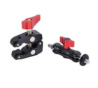 Janasiba SLR fotocamera magica braccio doppio flash slitta testa sferica artiglio clip universale monitor staffa testa morsetto supporto super supporto supporto