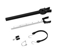 Janasiba Supporto motore per barche in gomma, sedile di fissaggio, assorbitore regolabile, supporto per motori fuoribordo, protezione per travi di scafo, nero