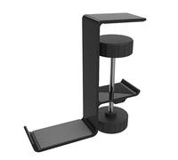 Janasiba Supporto per cuffie con clip on Z20, gancio a clip, universale, in metallo, colore nero, facile da usare
