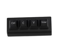 Janasiba Tastiera programmabile a 4 , Interruttore Rosso Ctrl CV Enter, Mini Tastiera Meccanica, Supporto NKRO per Desktop, Installazione Facile, Nero A