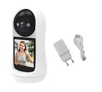 Janasiba Videochiamata con Telecamera Wi-Fi da 3 MP con Schermo IPS da 2,8 Pollici Telecamera IP Baby Monitor Telecamera di Sicurezza Interna Spina UE