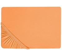JANBU Coprimaterasso elasticizzato Arancione 160x200 cm Cotone