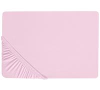 JANBU Coprimaterasso elasticizzato Rosa pastello 180x200 cm Cotone