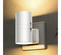 JandCase Luce notturna bianca con sensore di luce, lampada notturna a LED da 1 W, 3000 K, bianco caldo, dimmerabile, 0-100 lm, luce da presa per bambini, camera da letto, corridoio, scale, cucina, 1