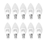 JANDEI - 10 x Lampadine LED E14 C37, Apertura 330º, 4W. Perfetto per soggiorno, ufficio, comodino. Risparmio energetico. (Bianco caldo 3000K)