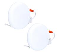Jandei - 2 x Downlight LED frameless rotondo da incasso 18 W 6000 K (bianco freddo) taglio regolabile. Perfetto per casa, soggiorno, corridoio, camera da letto.