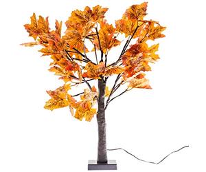 JANDEI - Albero LED ARCE decorativo, altezza 70 cm, luce bianca calda, 36 LED, 4,5 V, USB