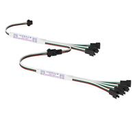 JANDEI Amplificatore RGBIC direzionabile per strisce LED 5V-12V-24V, Distributore Segnale IC 1 Ingresso (3 pin) e 4 Uscite (3 pin).