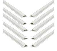 Jandei - Confezione da 10 grondaia adesiva bianca per cavi in PVC. Organizzazione e protezione del cablaggio 1 metro Lunghezza (10 x 35 mm)