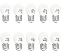 JANDEI - Confezione da 10 lampadine LED mini G45, attacco E27, 7W per lampade da soffitto, sistemi di illuminazione, Natale, applique decorative, lampade da tavolo, ufficio, (Bianco Caldo 3000K)