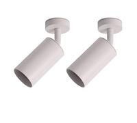 Jandei - Confezione da 2 faretti girevoli e regolabili per soffitto o parete. Orientabile Perfetto per cucina, camera da letto, soggiorno, lampadina GU10 non inclusa. (Bianco)