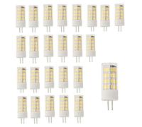 JANDEI - Confezione da 25 lampadine LED 12V DC, potenza G4 3W - Bianco naturale 4000K, 500 lumen, (equivalenti a 25W alogene), 12mm Ø, lunghezza totale 46mm con perni, per interni
