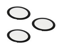 Jandei - Confezione da 3 LED da incasso da 18 W, rotondo, da incasso, 1440 lumen, interno IP20, cornice finitura nera, foro taglio Ø 200-Ø 205 mm, extra piatto 13 mm, trasformatore incluso (bianco
