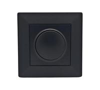 Jandei - Dimmer TRIAC 500W 220V Regolatore di intensità, decorazione elegante, interna, facile da installare, include telaio e meccanismo, policarbonato colore nero. Regola strisce LED e apparecchi