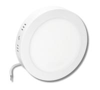 JANDEI - Downlight Plafoniera LED montato a superficie 12W, rotondo, luce bianca naturale 4200K, alloggiamento in alluminio bianco opaco, per casa, ufficio, negozio.