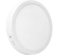 JANDEI - Downlight LED 18W Rotondo Montato a superficie, (equivalente a 140W), Alluminio, Anello bianco opaco. Alimentazione inclusa. (1 Unità, Bianco Freddo 6000K)