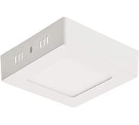 JANDEI - Downlight LED 6W (equivalente a 50W) Quadrato Montato a superficie con dimensioni di 12,2 cm. Alluminio, Anello bianco opaco, Alimentazione inclusa. (1 Unità, Bianco Neutro 4200K)