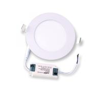 JANDEI - Faretto LED a pannello tondo extra piatto. Illuminazione 6W, 6000K, bianco freddo. Illuminazione per interni per ufficio, corridoi, casa, officina