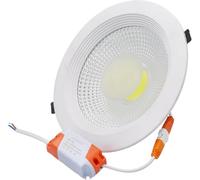 JANDEI - Faretto LED COB da Incasso da 20W, 1800 Lumen, Cornice Rotonda Bianca 185x55mm (Foro da 160mm). IP44 Ideale Cucina, Bagno - Luce neutra 4200K