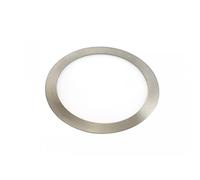 JANDEI - Faretto LED rotondo da 18 W, incasso piatto, bianco neutro 4200 K, 1440 lumen, interno IP20 con cornice in acciaio, foro da 200 mm, trasformatore incluso