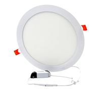 JANDEI - Faretto LED rotondo da incasso da 18 W CCT (3000 K, 4200 K, 6000 K), bianco, diametro 222 mm. Perfetto per casa, soggiorno, ufficio, corridoio, camera da letto.