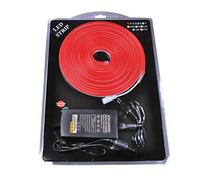 Jandei - Kit Neon Led Flessibile 5m, Decorativo 12VDC 6 x 12 mm, Taglio 2,5 cm, 112 Led/m SMD2835, Include Trasformatore e 1 m Cavo (rosso)