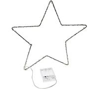 JANDEI - Lampada decorativa in filo d'oro a forma di stella 30 CM con LED Lenticchia Luce bianca calda 3000K Funziona con 3 batterie AA [Classe di efficienza energetica A +]