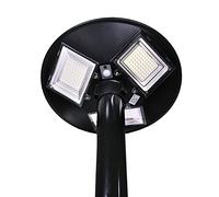 Jandei - Lampione Solare LED 1500 Lumen, per Esterno IP65, Batteria e Telecomando Inclusi, Sensore di Presenza 6-8m, Bianco Freddo, Parco, Giardino, Cortile, Strade