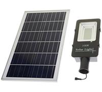 JANDEI - Lampione solare per esterni, potente 2000 lumen, impermeabile IP65, pannello solare e telecomando inclusi, luce bianca fredda 6000K, ideale per giardino, patio, vialetto e muro