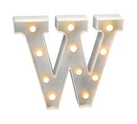JANDEI - Lettere LED, Numeri Luminosi, Figura a Cuore, 22cm, con Luce Calda per Decorazione e Atmosfera, Luci Notturne Scrivania, Compleanni, Matrimoni, Vetrine. Funzionano con batterie AA (W)